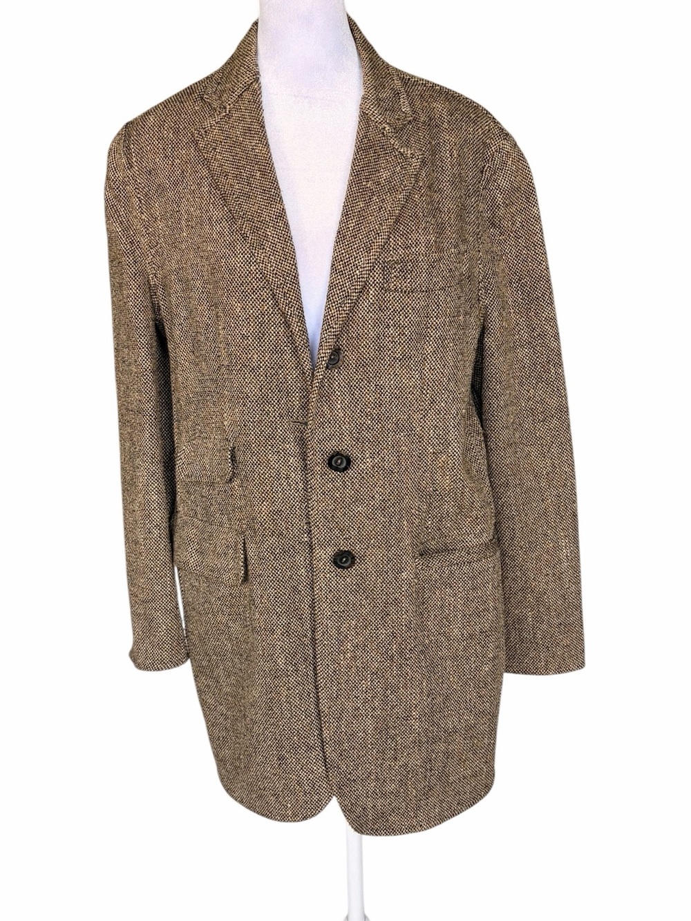 Moschino Brown Tweed Wool/Silk Blazer Jacket